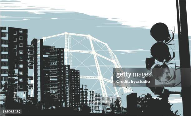 urban indigo - dirt path stock illustrations