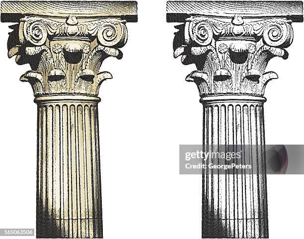 column - sepia toned background stock illustrations