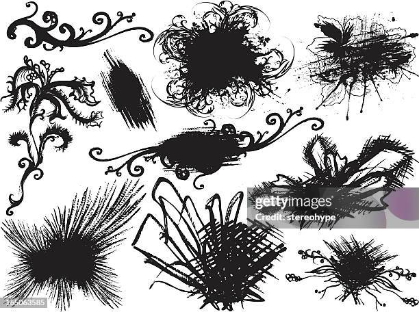 rough shapes - mud splat stock illustrations