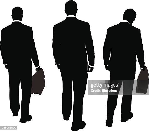 ilustrações de stock, clip art, desenhos animados e ícones de empresário walking away série - pasta executiva