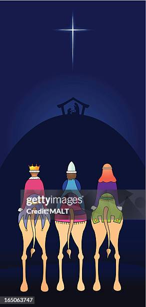 three wise men - wise men stock illustrations