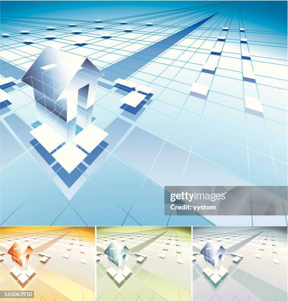 house - unique perspective stock illustrations