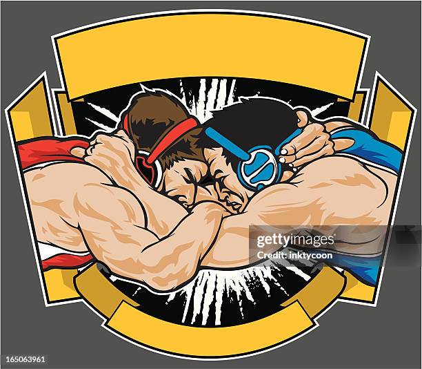 bildbanksillustrationer, clip art samt tecknat material och ikoner med wrestling - brottning
