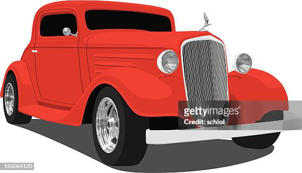 illustrazioni stock, clip art, cartoni animati e icone di tendenza di rosso coupé - vehicle door