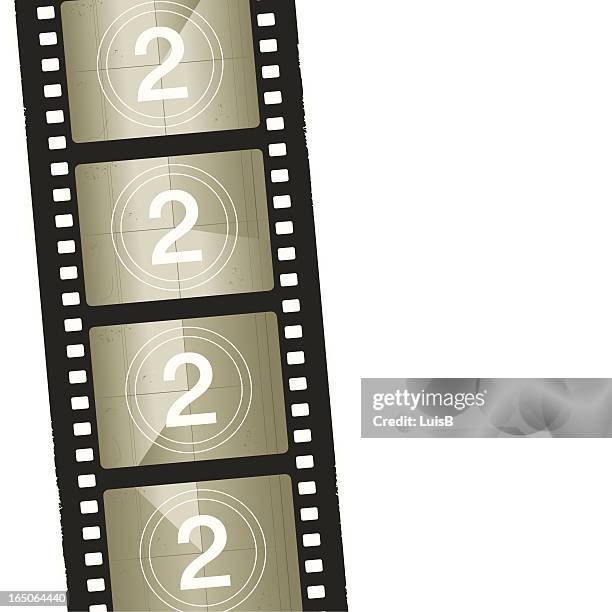 stockillustraties, clipart, cartoons en iconen met grunge movie strip - film negative