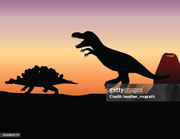 dinosaurs - thyreophora stock illustrations