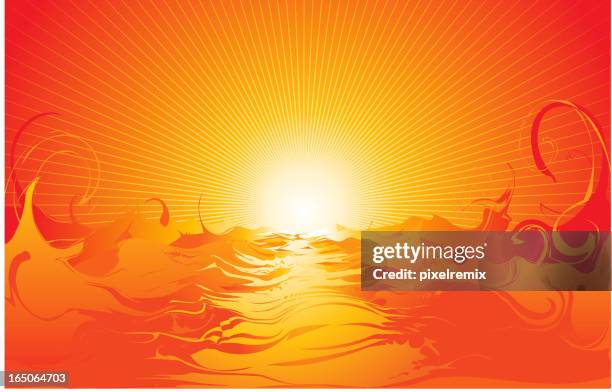 sun rise - 2004 tsunami stock illustrations