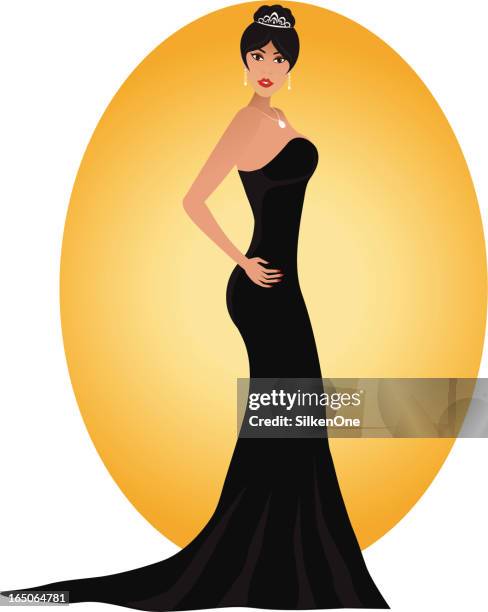 illustrations, cliparts, dessins animés et icônes de glamour en noir - collier diamants