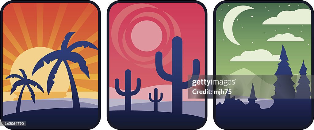Ícones de natureza Tríptico