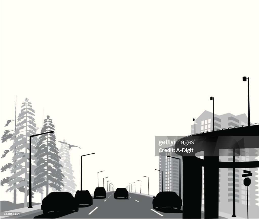 Road Network Silhouette Roadway Vector Silhouette High-Res Vector Graphic - Getty Images