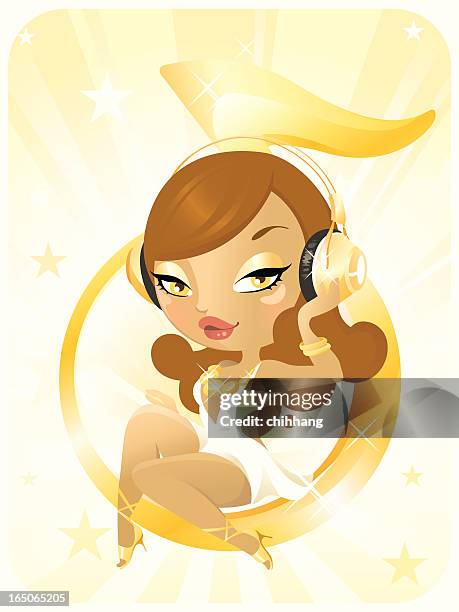 hip hop tune - portrait light background stock illustrations