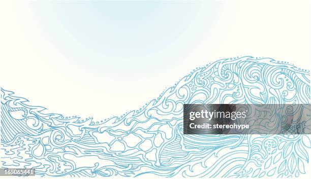 ocean wave - seaweed stock illustrations