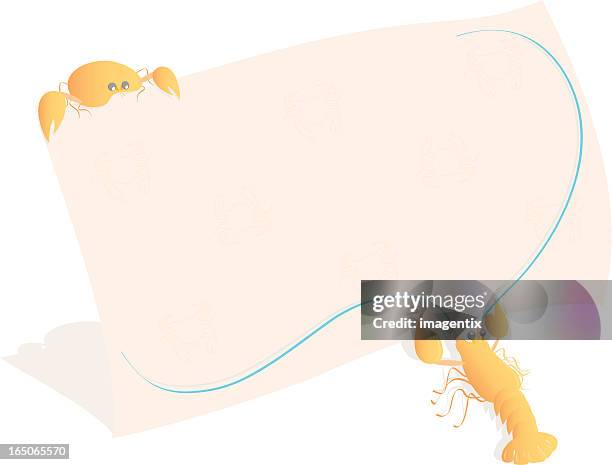 lobster announcement - lobster tail stock illustrations