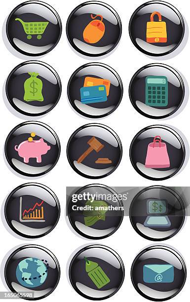 shopping badges - save button stock illustrations