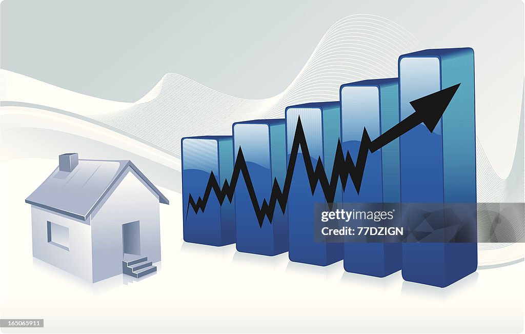Single Home Graph Incline High-Res Vector Graphic - Getty Images
