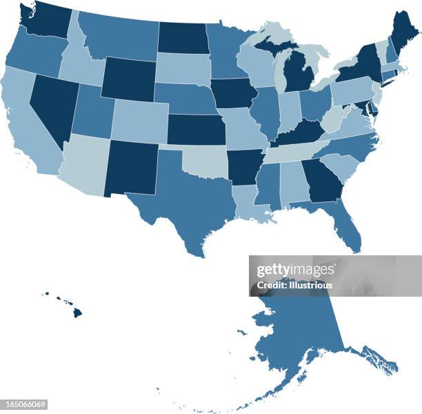 united states of america map - delaware us state 幅插畫檔、美工圖案、卡通及圖標