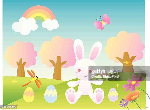 easter day out - picnic friends stock illustrations