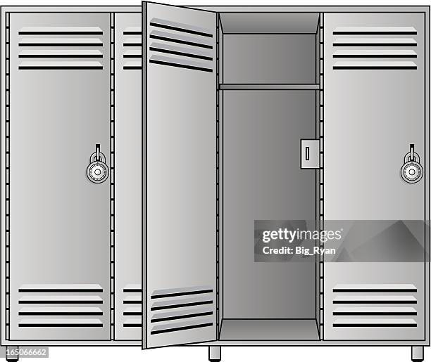 open locker - high school locker stock illustrations