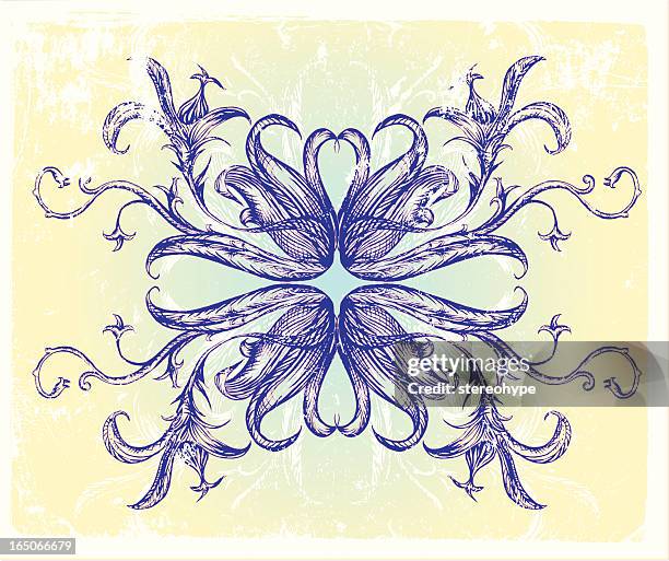 victorian flower - victorian pattern stock illustrations