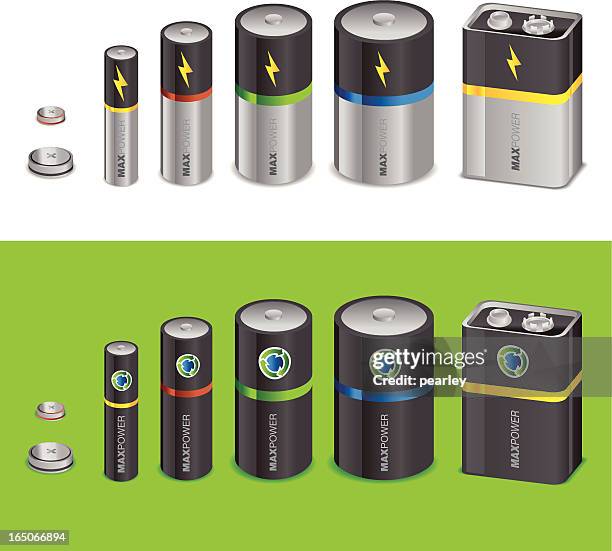 stockillustraties, clipart, cartoons en iconen met batteries - alkaline