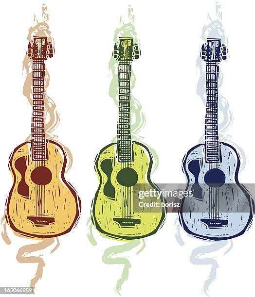 guitar - acoustic guitar stock illustrations