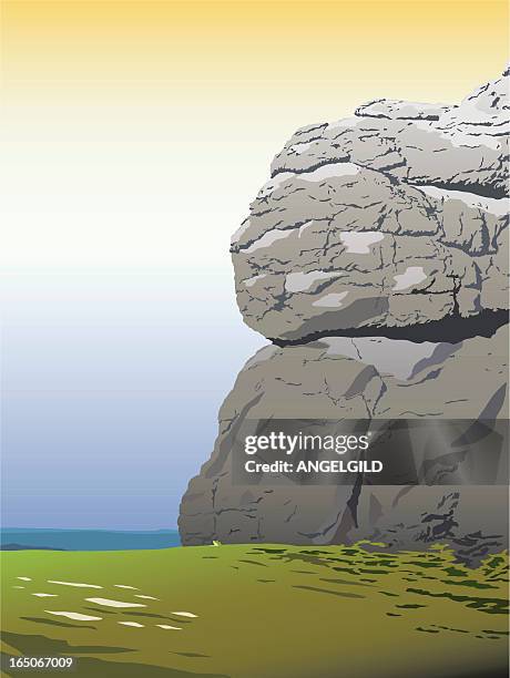 rockface - rock face stock illustrations