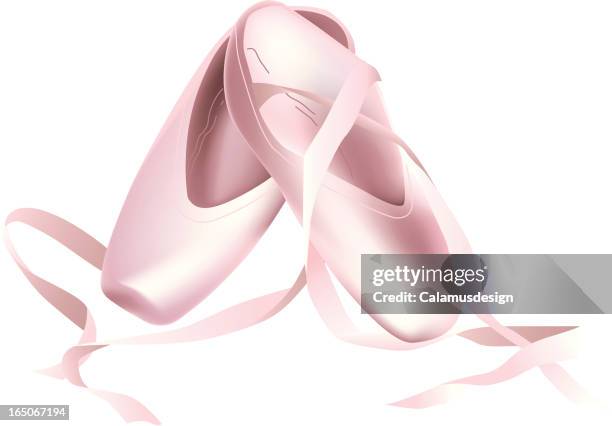 dancing shoes - ballet dancer stock illustrations