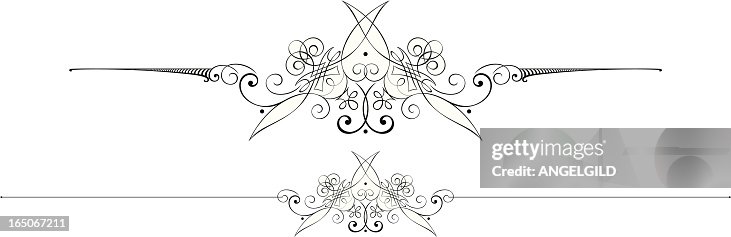 Pinstriped Corner Scroll Pinstriped Corner Scroll