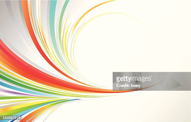stockillustraties, clipart, cartoons en iconen met light background with a colorful swirl to the left side  - the swirl