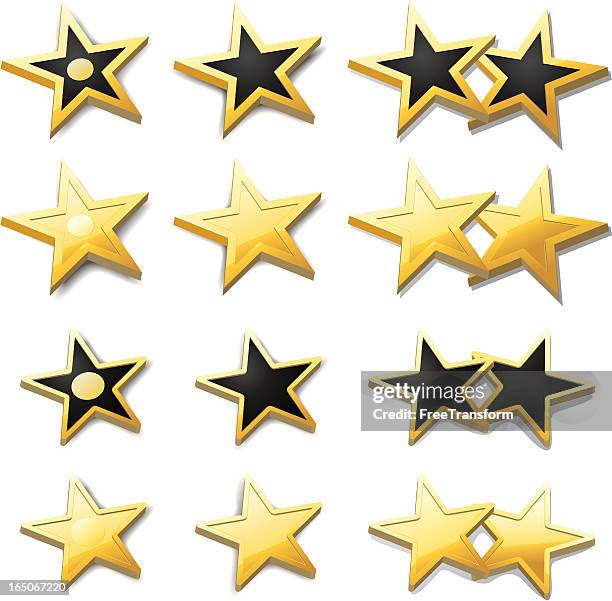 gold stars - hollywood california stock illustrations