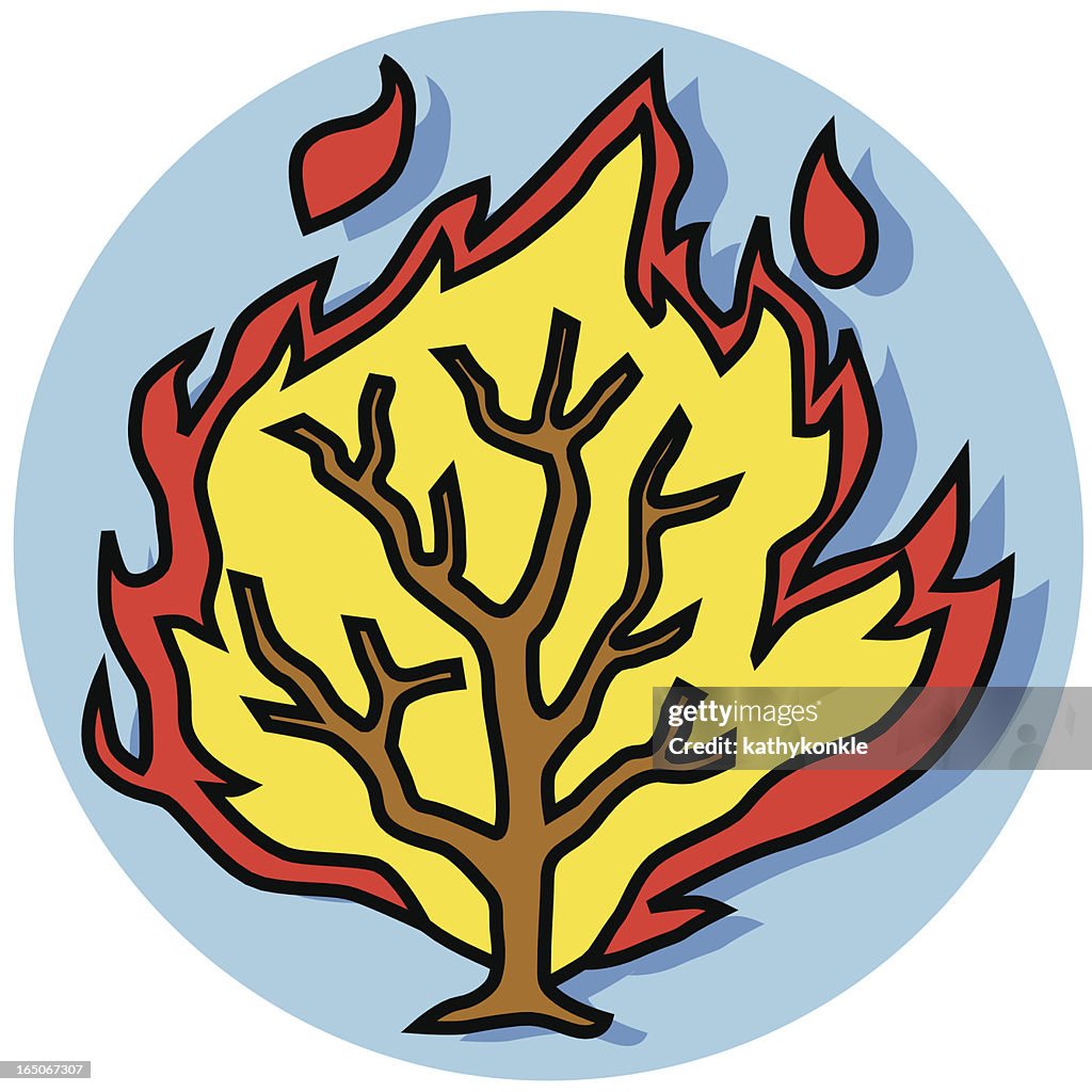 Burning bush icon