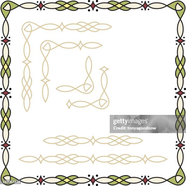 create-a-frame border - native american pattern stock illustrations