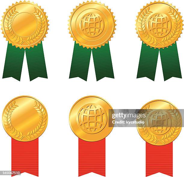 golden seals or medals - record breaking stock illustrations