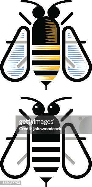 bees - bees pollinating stock illustrations