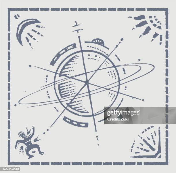 swirling sphere - human gyroscope stock illustrations