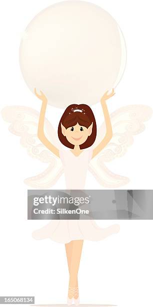 gemstone fairy - pearl - ballet shoe stock illustrations