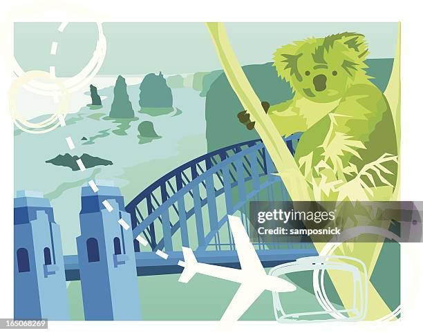 travel: australia - sydney stock illustrations