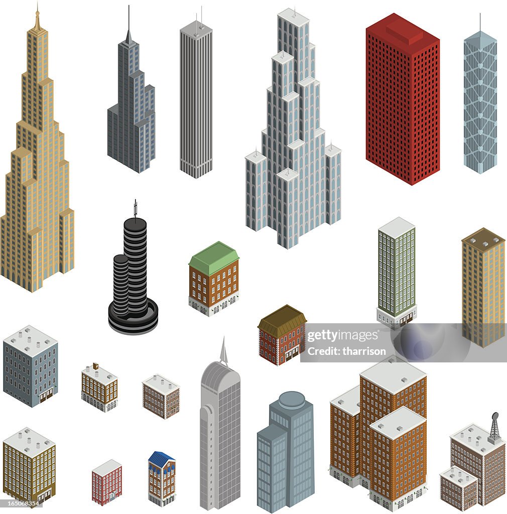 Vector Assorted Buildings