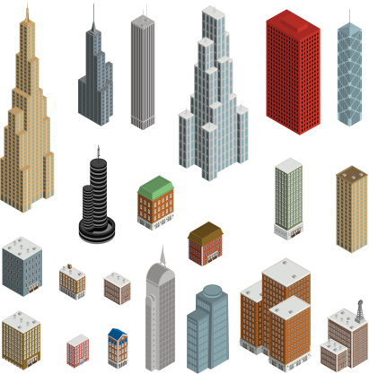 High Resolution Building Vector Vector Assorted Buildings High-Res Vector Graphic - Getty Images