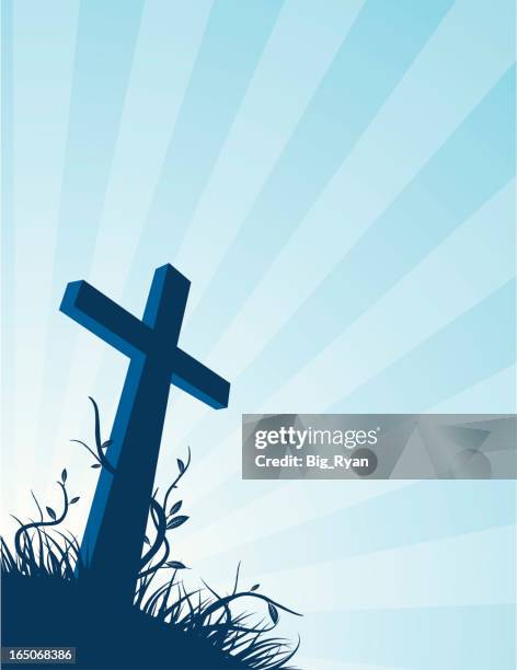 cross burst - baptist stock illustrations
