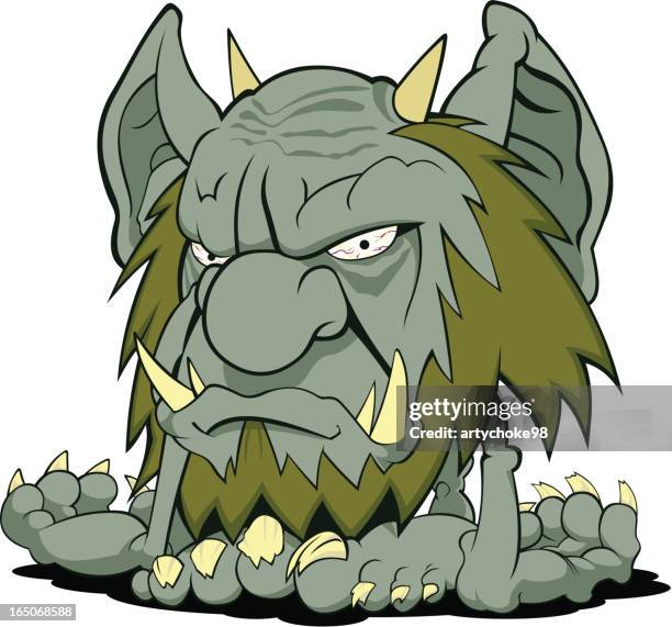 monster - grumpy old man stock illustrations
