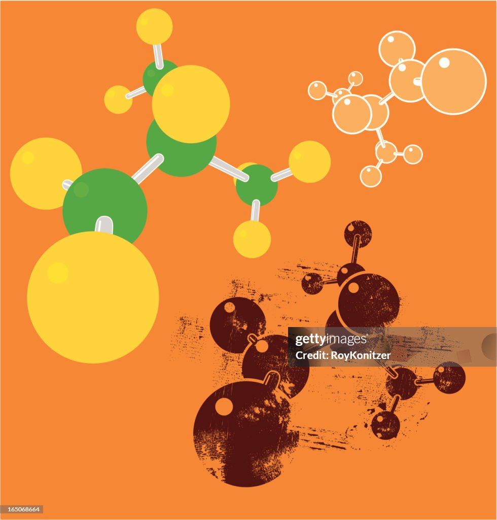 Molecule vector illustration collection