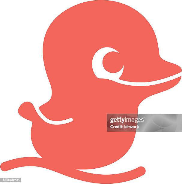 swimming duckling - drake stock illustrations