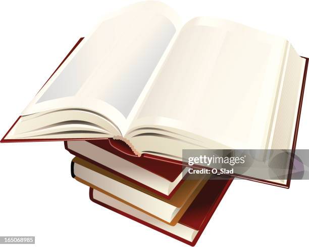 books - blank books stack stock illustrations