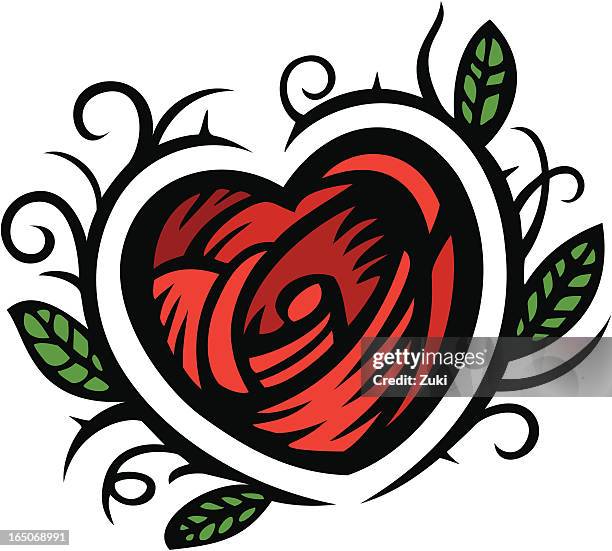 thorny - rose petal stock illustrations