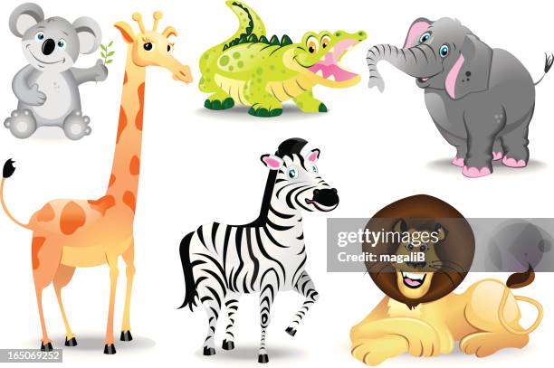 jungle animals - koala stock illustrations