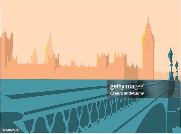 drawing of the houses of parliament, london, england - houses of parliament london 幅插畫檔、美工圖案、卡通及圖標