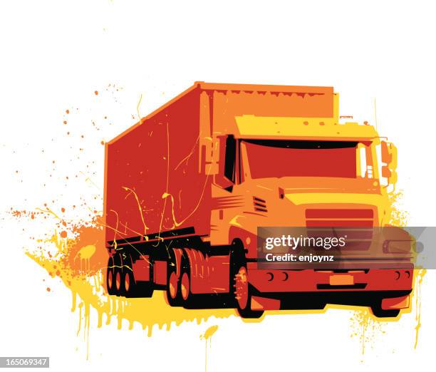 grunge truck - light goods vehicle stock illustrations