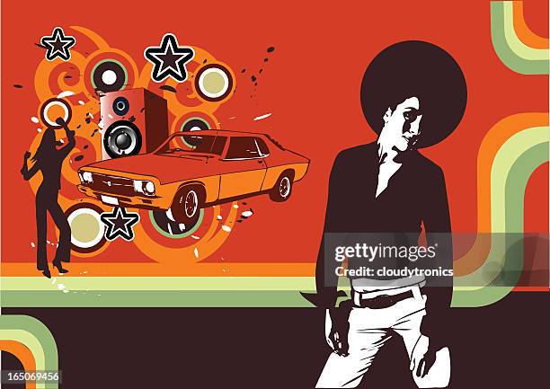 soul sista grunge - soul music illustration stock illustrations