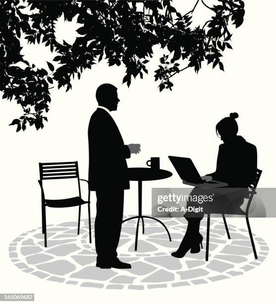 noteworthy vector silhouette - stone table stock illustrations